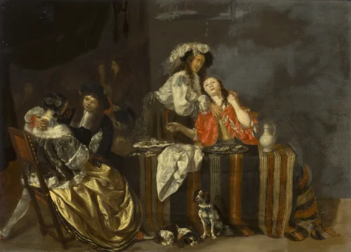 Merry Company by anonymous, painting, 1660