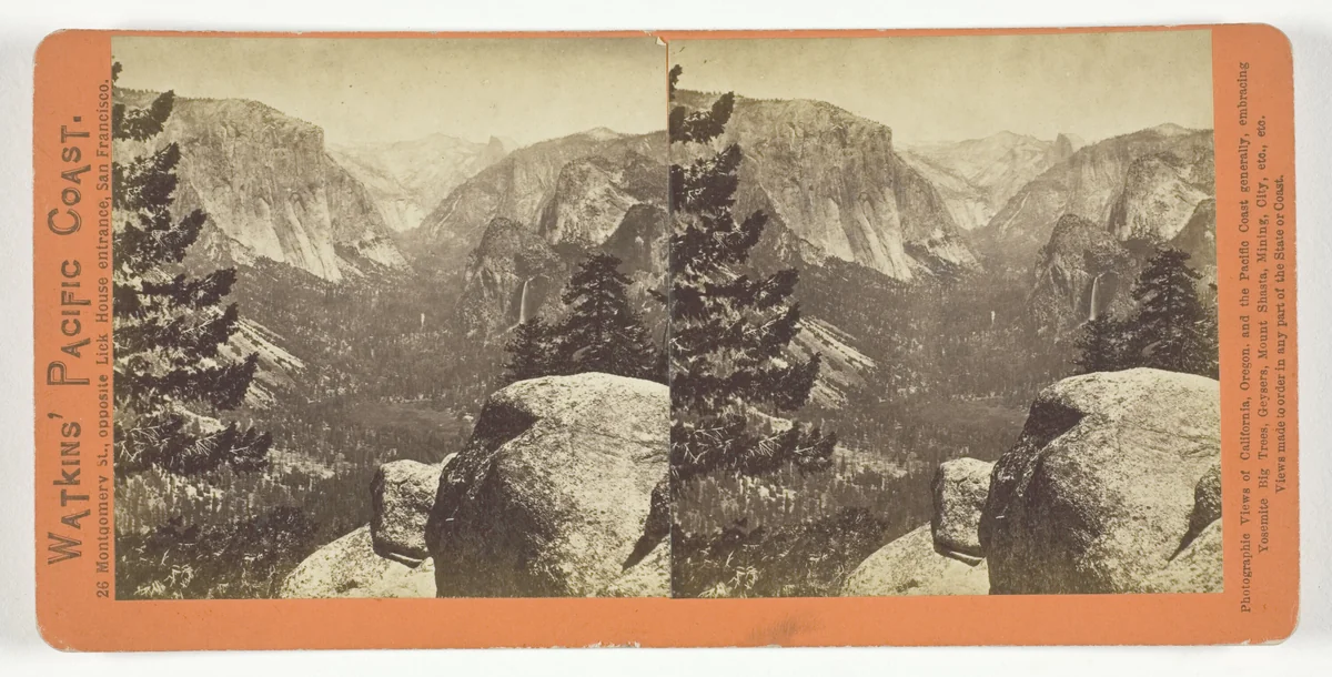 The Yosemite Valley, form the Mariposa Trail, from the series "Watkins' Pacific Coast" by Carleton Watkins, photograph, 1861-1876