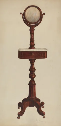 Shaving Stand by Charles Bowman, index of american design, 1938