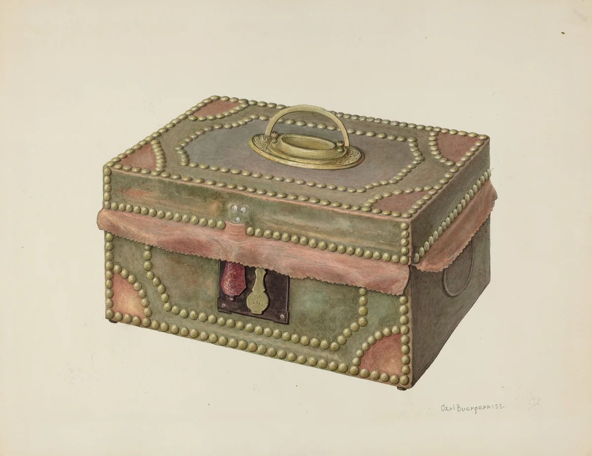 Chest or Trunk by Carl Buergerniss, index of american design, 1938