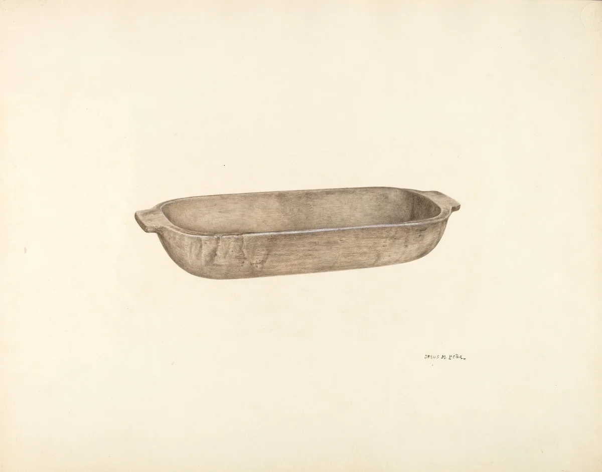 Dough Bowl by Jesus Pena, index of american design, 1940