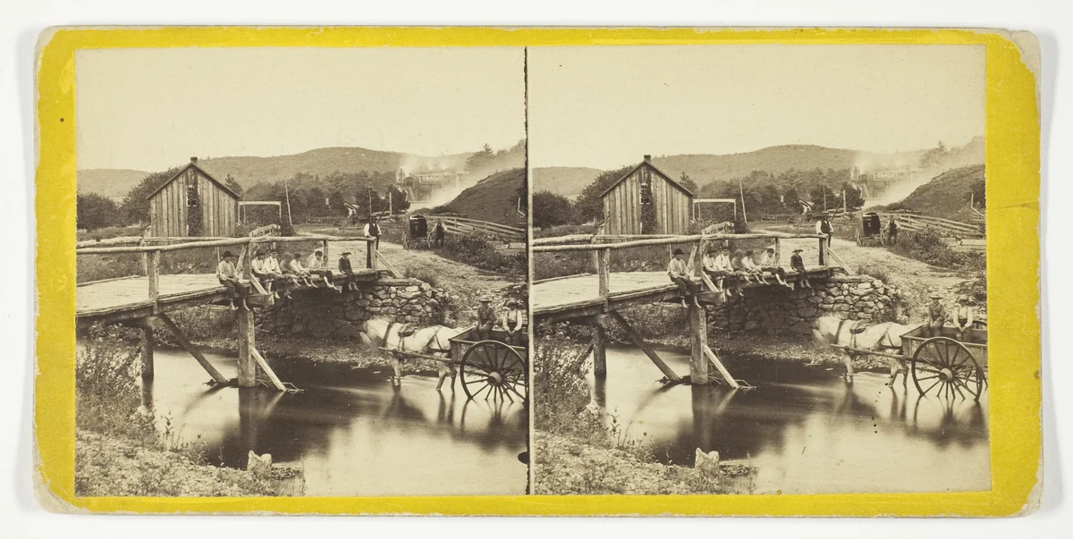 Bridge Over the Ramapo at Greenwood, No. 6264 from the series "The Beauties of the Ramapo, Erie Railway" by Anthony & Company, photograph, 1860-1869