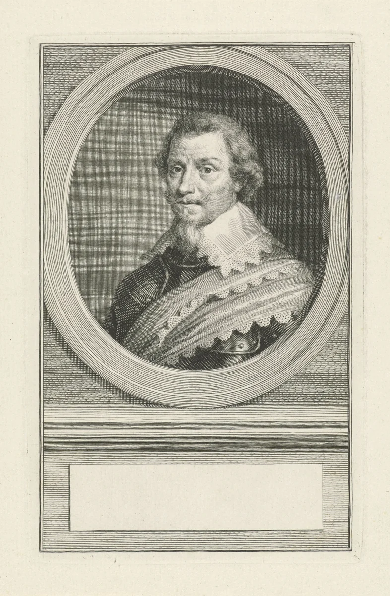 Portret van Ernst Casimir by Jacob Houbraken, print, 1747-1759