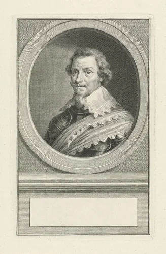 Portret van Ernst Casimir by Jacob Houbraken, print, 1747-1759