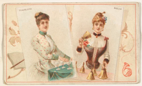 Tumblers and Bells, from the Musical Instruments series (N121) issued by Duke Sons & Co. to promote Honest Long Cut Tobacco by W. Duke, Sons & Co., print, 1888
