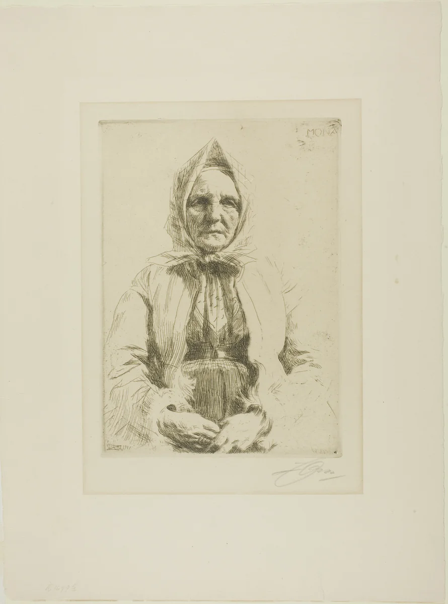 Mona by Anders Zorn, print, 1911