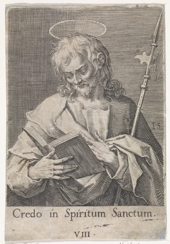 Apostel Judas Taddeüs by Unknown, print, 1570-1600