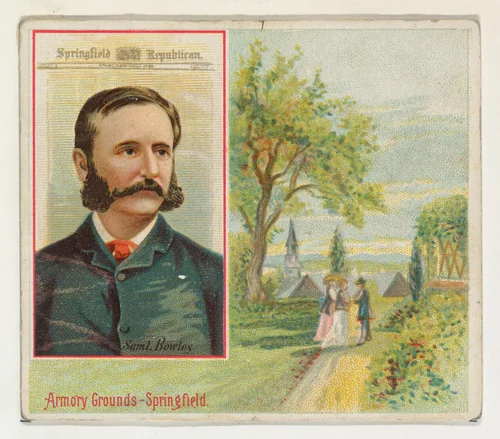 Samuel Bowles, Springfield Republican, from the American Editors series (N35) for Allen & Ginter Cigarettes by Allen & Ginter, print, 1887