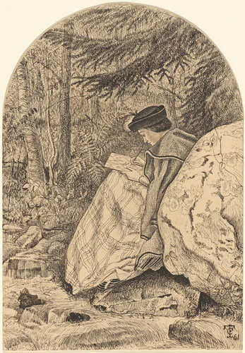 Sketching from Nature by Thomas Charles Farrer, drawing, 1861