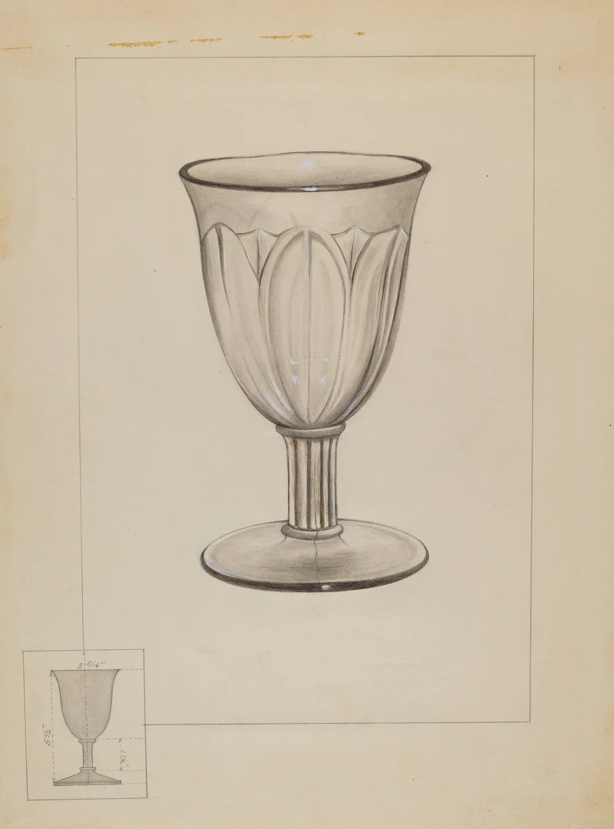Goblet by Philip Johnson, index of american design, 1936