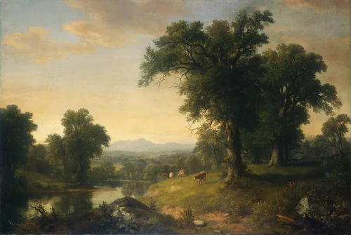 A Pastoral Scene by Asher Brown Durand, painting, 1858