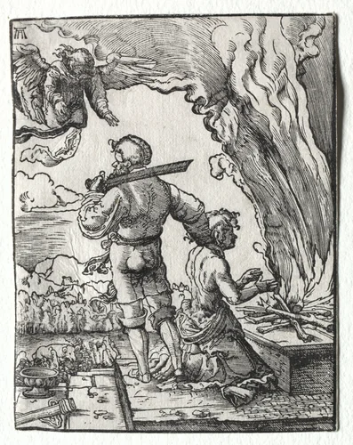 Abraham's Sacrifice by Albrecht Altdorfer, print, 1515-1525