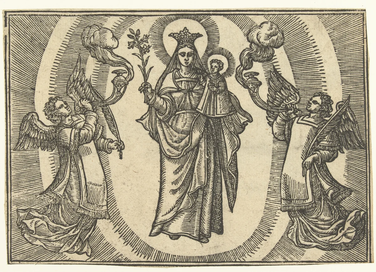 Maria met kind by anonymous, print, 1590-1599