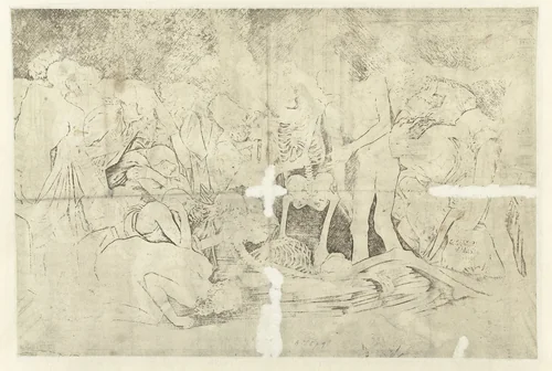 De skeletten by Unknown, print, 1509-1536