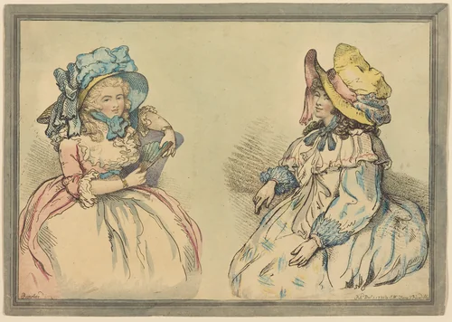 Beauties by Thomas Rowlandson, print, 1792