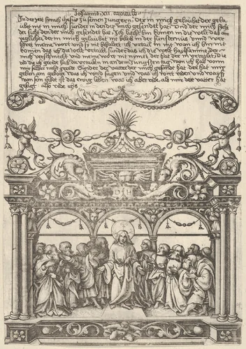 Christ Testifying his Mission by Daniel Hopfer, print, 1515-1525