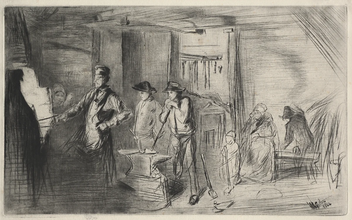 The Forge by James McNeill Whistler, print, 1862