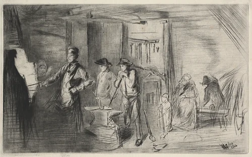 The Forge by James McNeill Whistler, print, 1862
