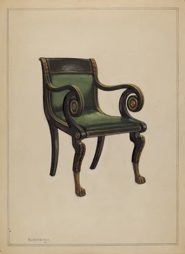 Armchair by Earnest Busenbark, index of american design, 1935-1942
