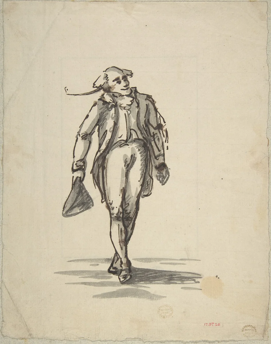 Figure of a Man, the Lawyer by Henry William Bunbury, drawing, 1785-1795