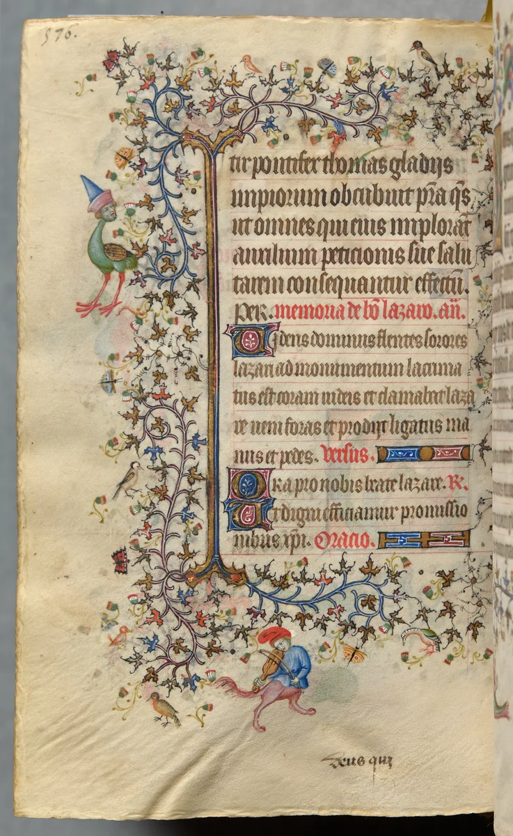 Hours of Charles the Noble, King of Navarre (1361-1425): fol. 282v, Text by Master of the Brussels Initials and Associates, book, 1400-1410