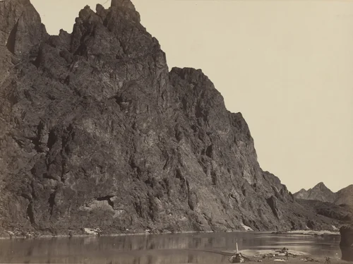 Bluff Opposite Big Horn Camp, Black Canyon, Colorado River by Timothy O'Sullivan, photograph, 1871