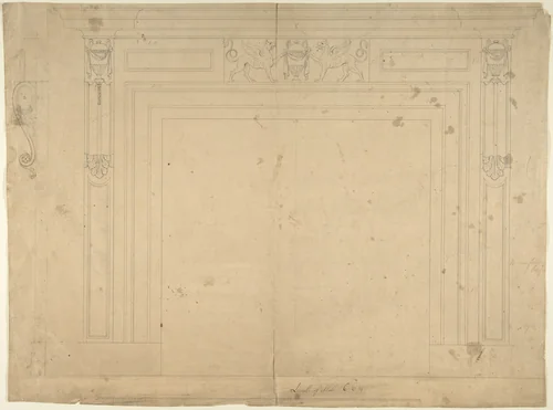 Design for a Chimneypiece by Sir William Chambers, drawing, 1740-1800
