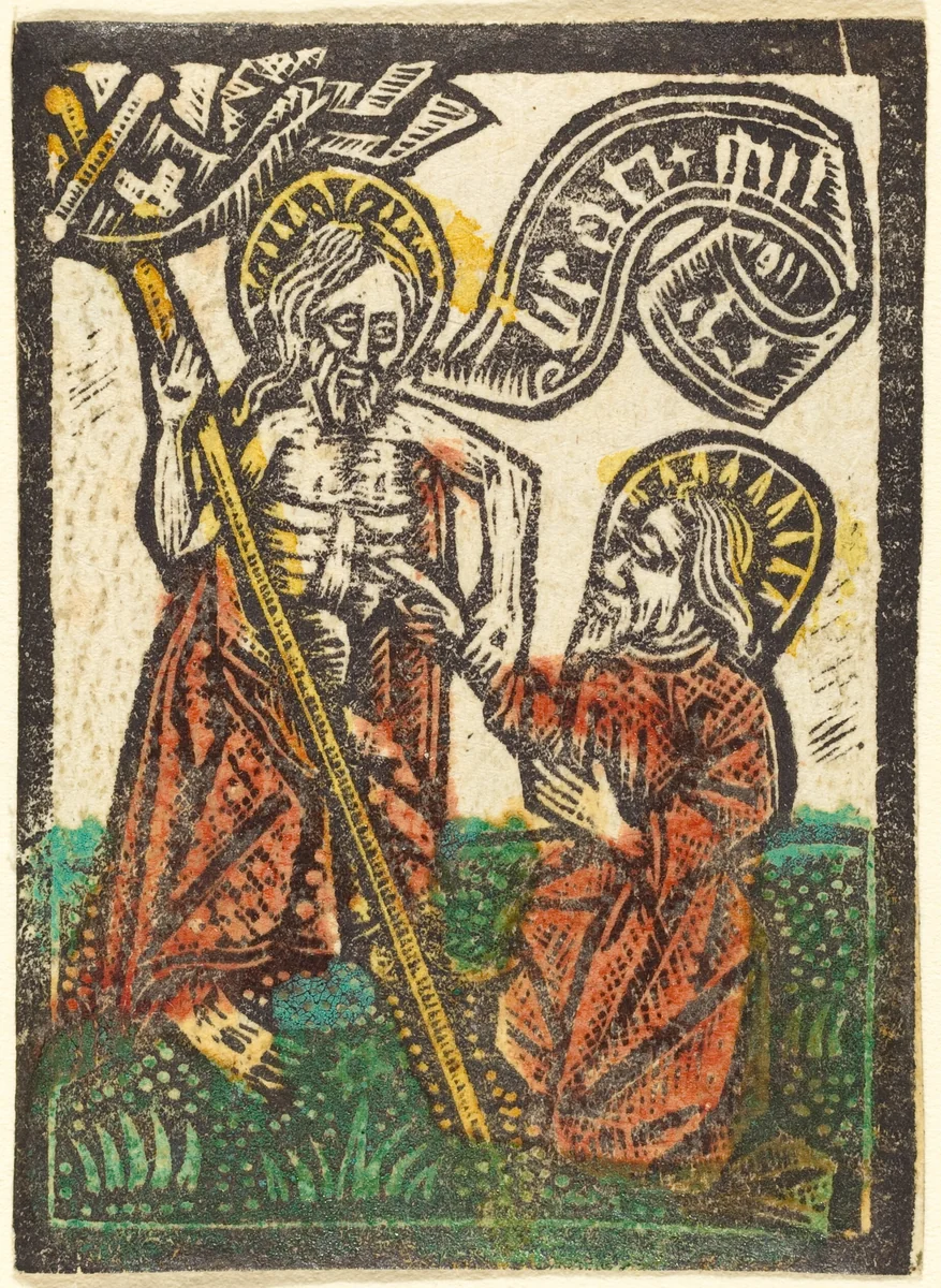 Christ Appearing to Thomas by Master of the Aachen Madonna, print, 1460-1480