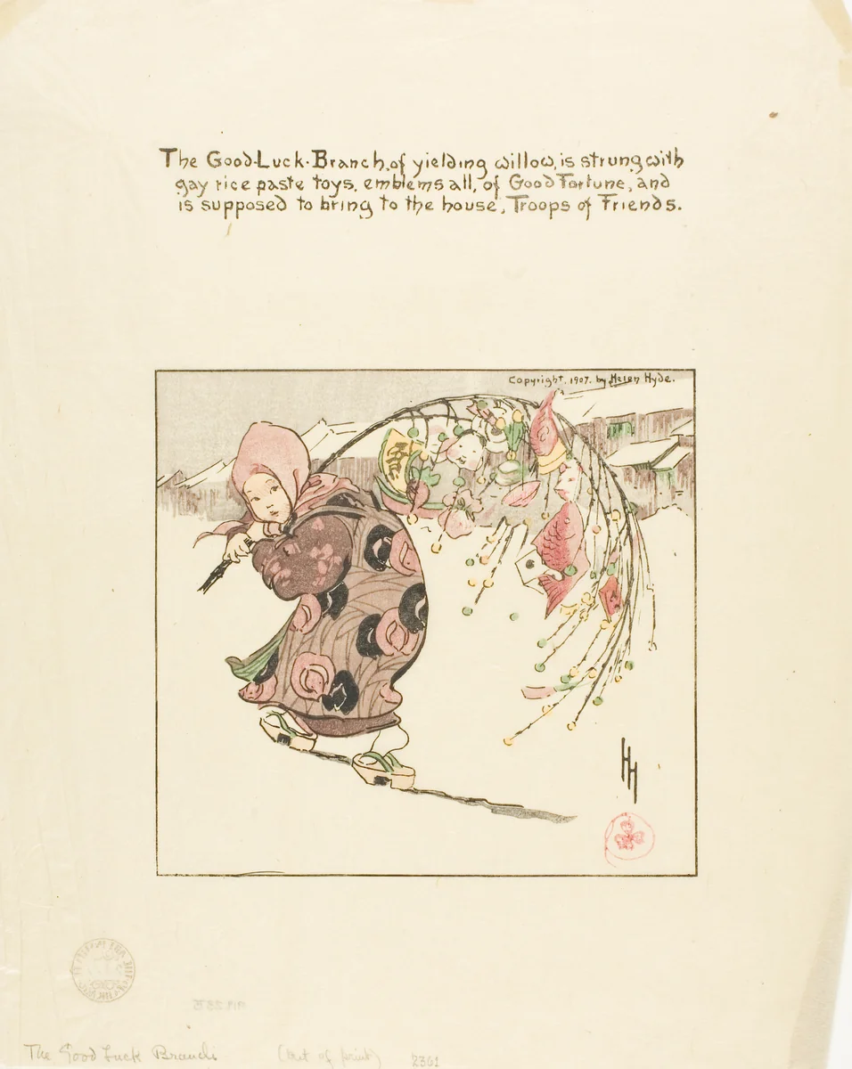 The Good-Luck Branch by Helen Hyde, print, 1907