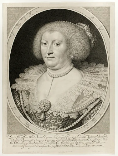 Sophia Hedwichia, Countess of Nassau-Dietz by William Jacobsz. Delff, print, 1631