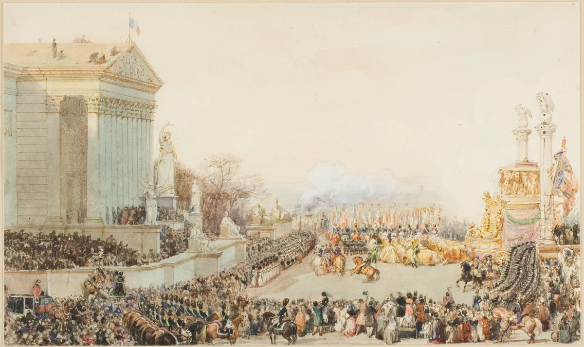 The Translation of the Ashes of Napoleon: 15 December, 1840 by Eugène L. Lami, painting, 1840-1847