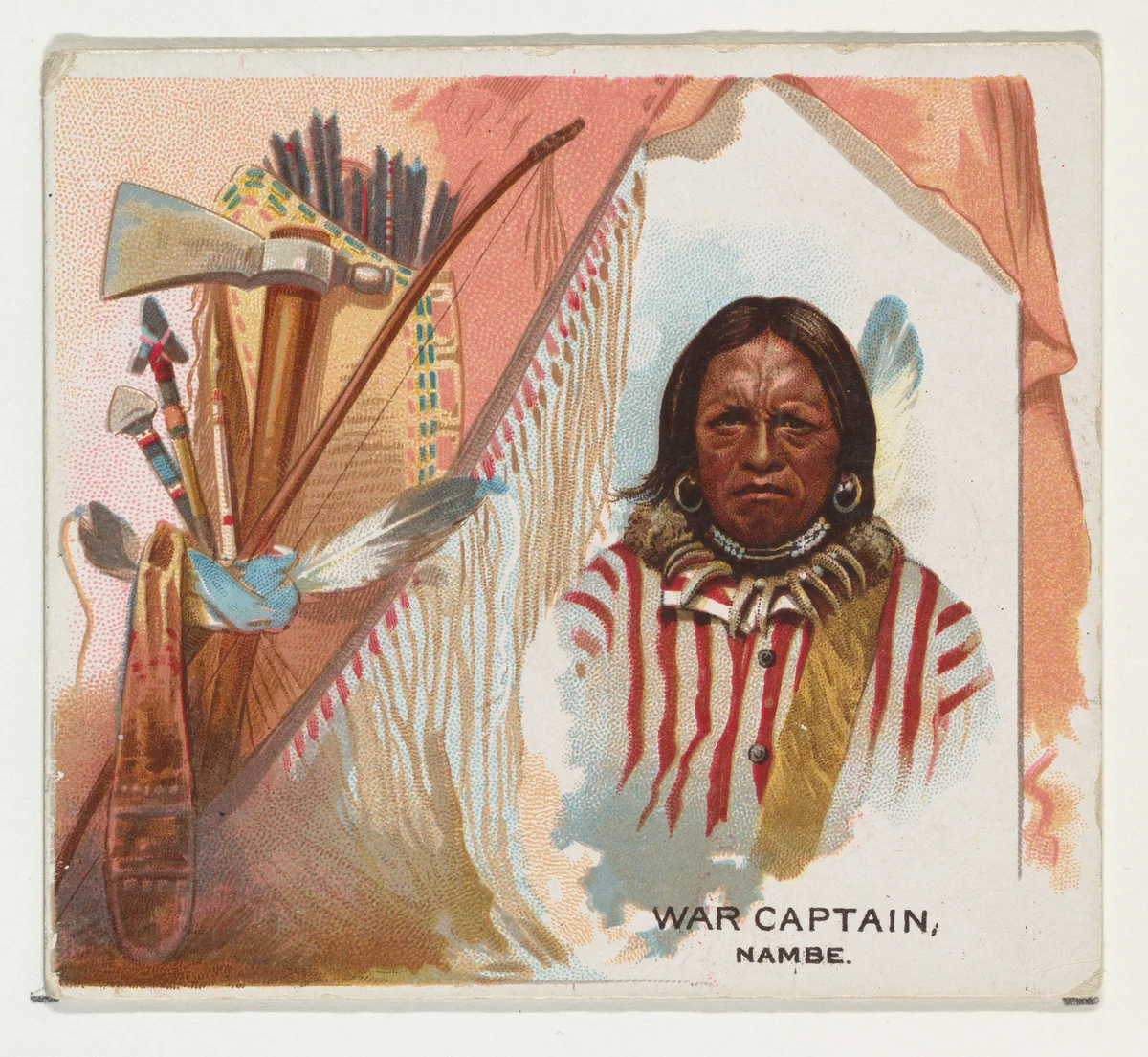 War Captain, Nambe, from the American Indian Chiefs series (N36) for Allen & Ginter Cigarettes by Allen & Ginter, print, 1888