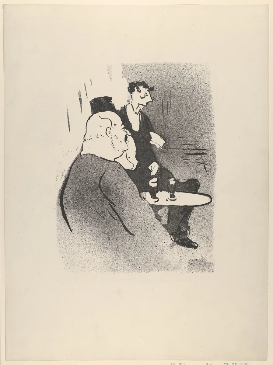 Ducarre at Les Ambassadeurs (from Le Café Concert) by Henri de Toulouse-Lautrec, print, 1893