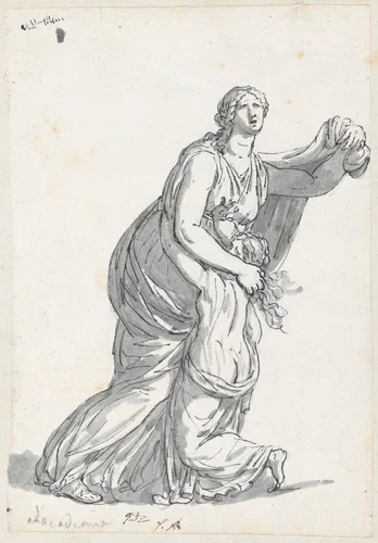 Niobe and Her Daughter by Jacques-Louis David, drawing, 1775-1780