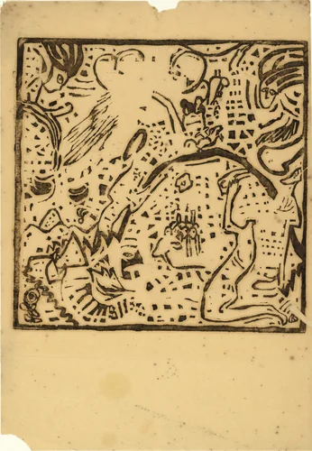 Great Resurrection (Grosse Auferstehung) (proof) for Klänge (Sounds) by Wassily Kandinsky, print, 1911