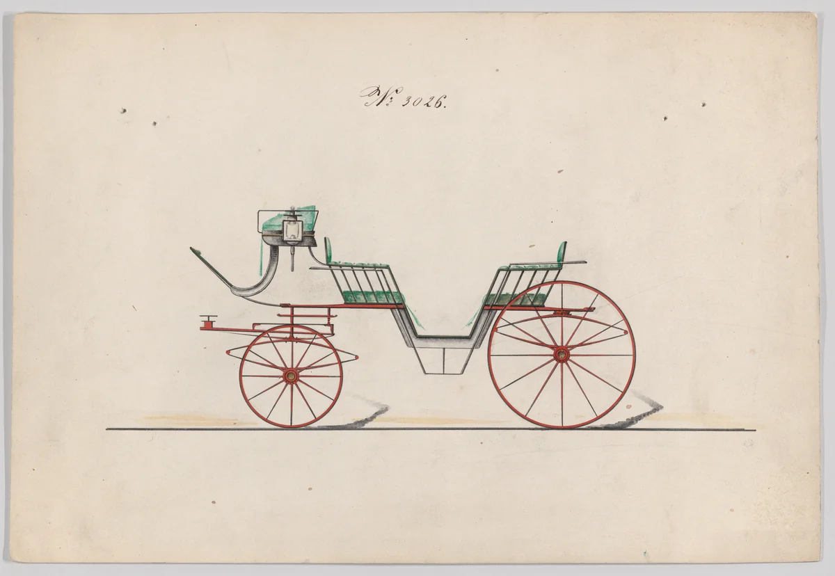 Vis-a-Vis #3026 by Brewster & Co., drawing, 1874