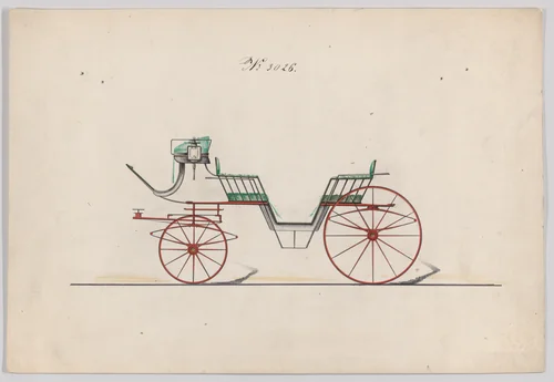 Vis-a-Vis #3026 by Brewster & Co., drawing, 1874
