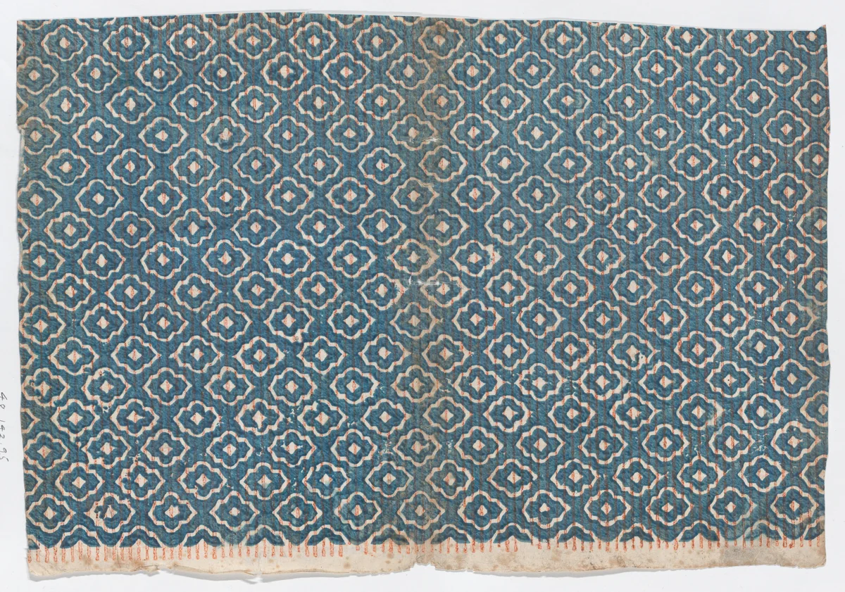 Book cover with pattern of organic shapes and stripes by anonymous, print, 1800-1900