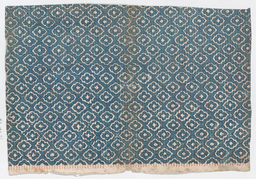 Book cover with pattern of organic shapes and stripes by anonymous, print, 1800-1900