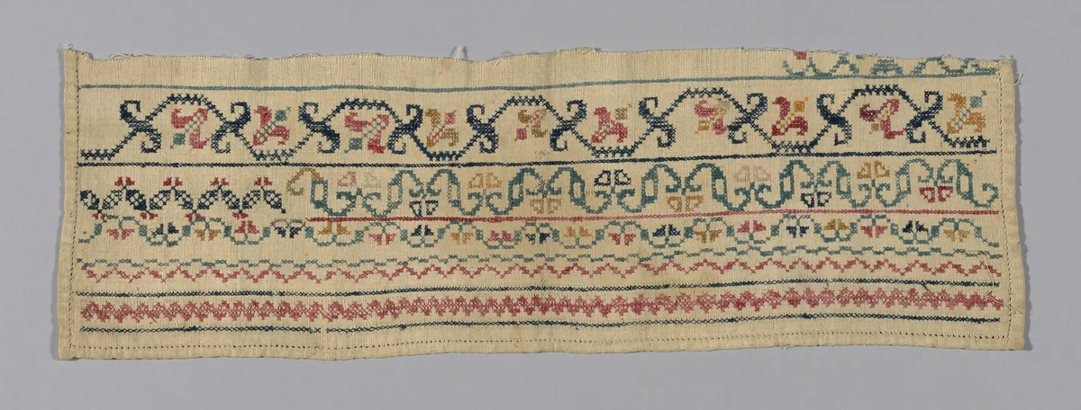 Sampler Fragment by United States, textile, 1801-1900