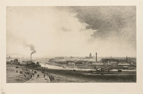 On the Seine by Maxime Lalanne, print, 1867