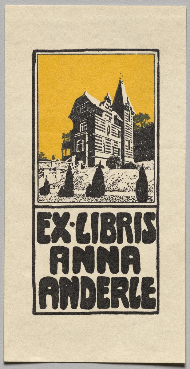 Bookplate: Anna Anderle by Alfred Roller, print