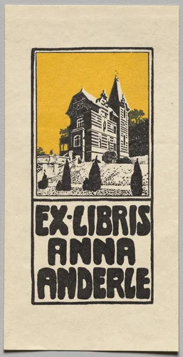 Bookplate: Anna Anderle by Alfred Roller, print