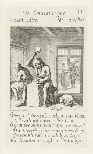 Goudslager by Caspar Luyken, print, 1694