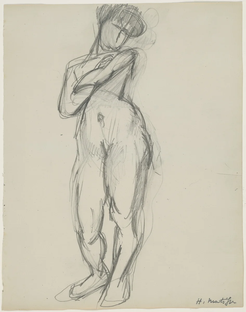 Study for Madeleine by Henri Matisse, drawing, 1901