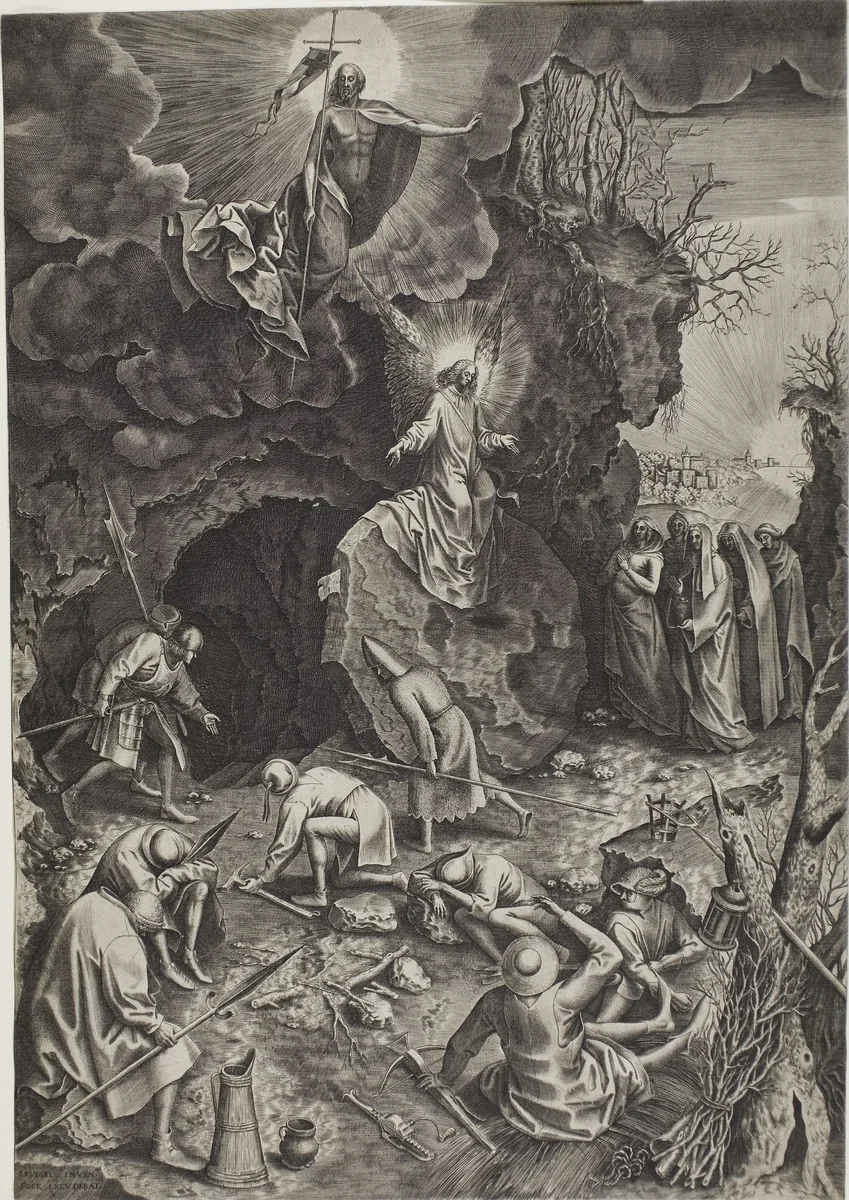 The Resurrection by Philip Galle, print, 1575-1585