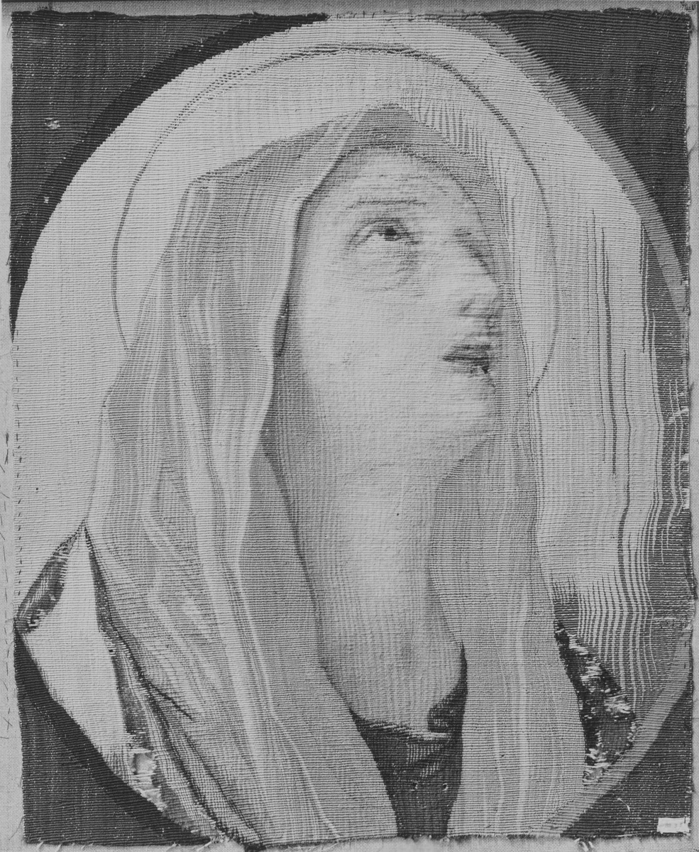 Head of the Virgin (Mater Dolorosa) by Pietro Ferloni, textile, 1730-1765