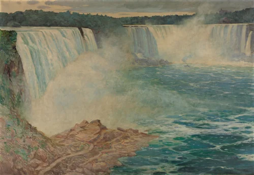 Niagara Falls by August Satra, painting, 1906-1909