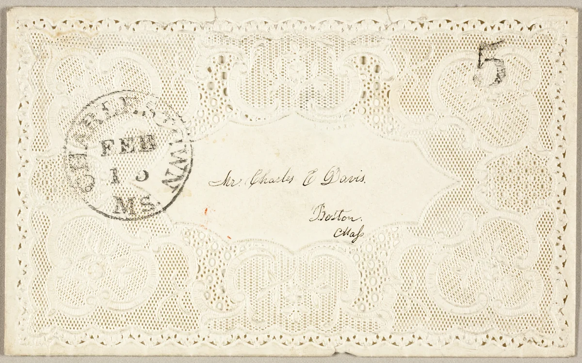 Valentine envelope by Unknown Artist, other, 1860-1869