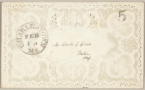 Valentine envelope by Unknown Artist, other, 1860-1869